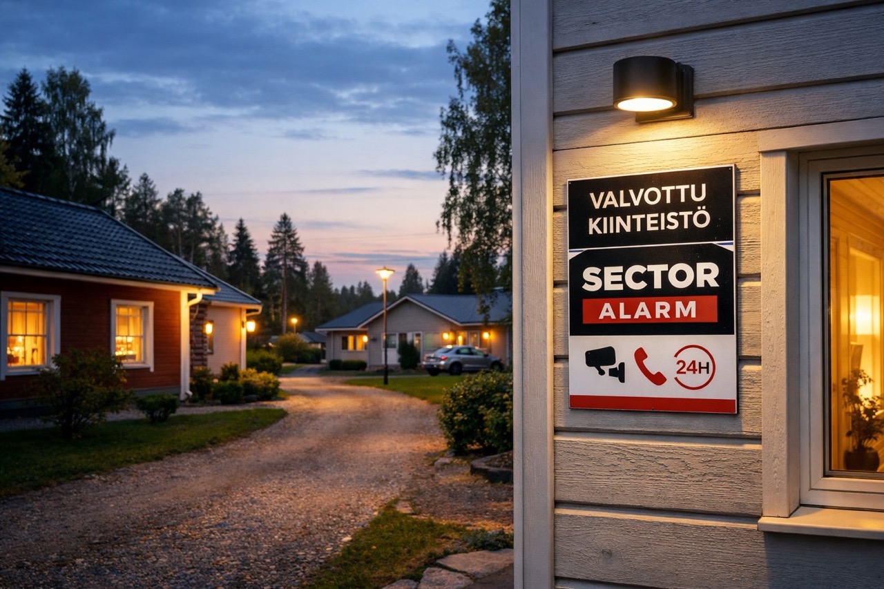 Sector Alarm -kotihälytysjärjestelmällä valvottu koti