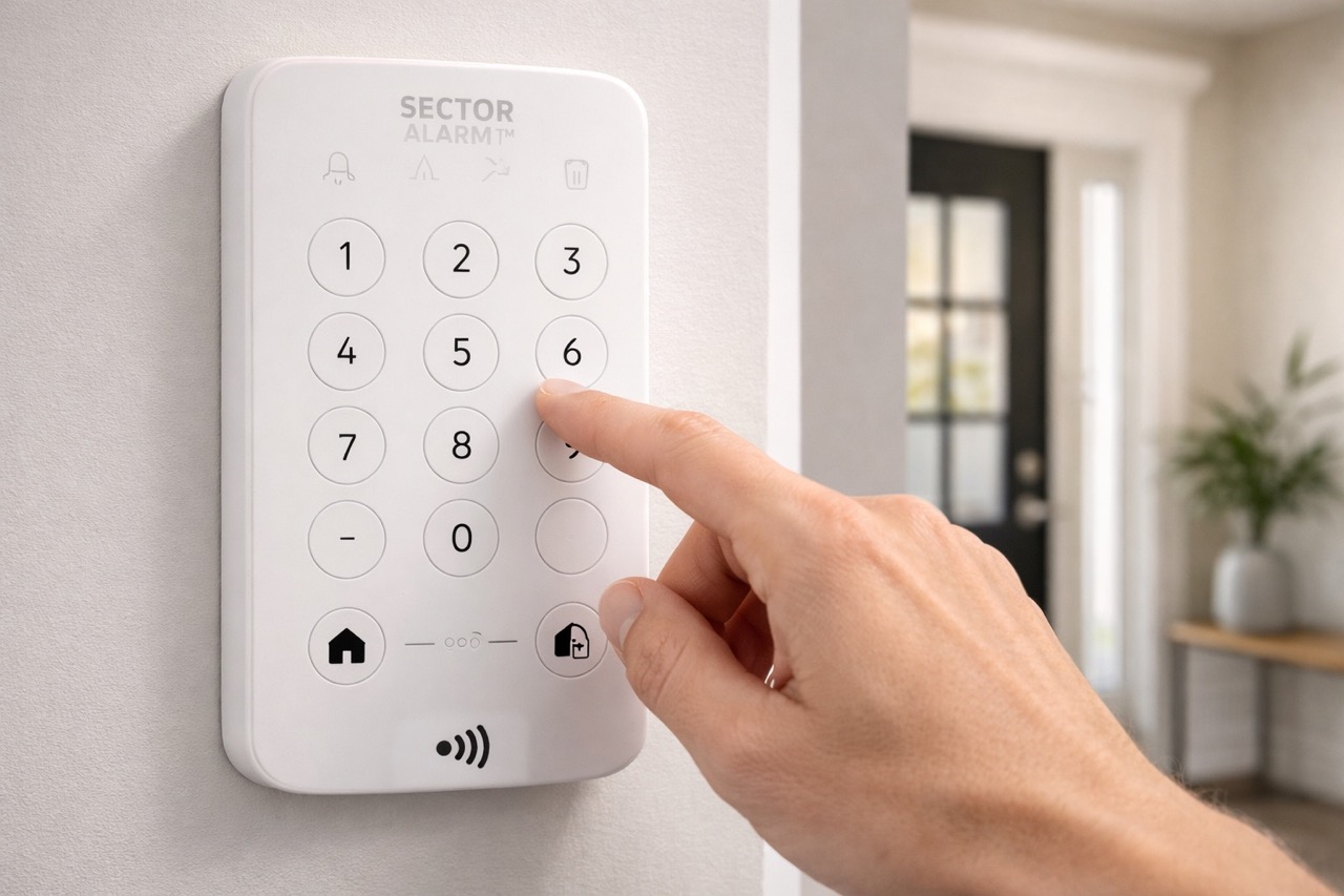 sector alarm aloituspaketin käyttönäppäimistö
